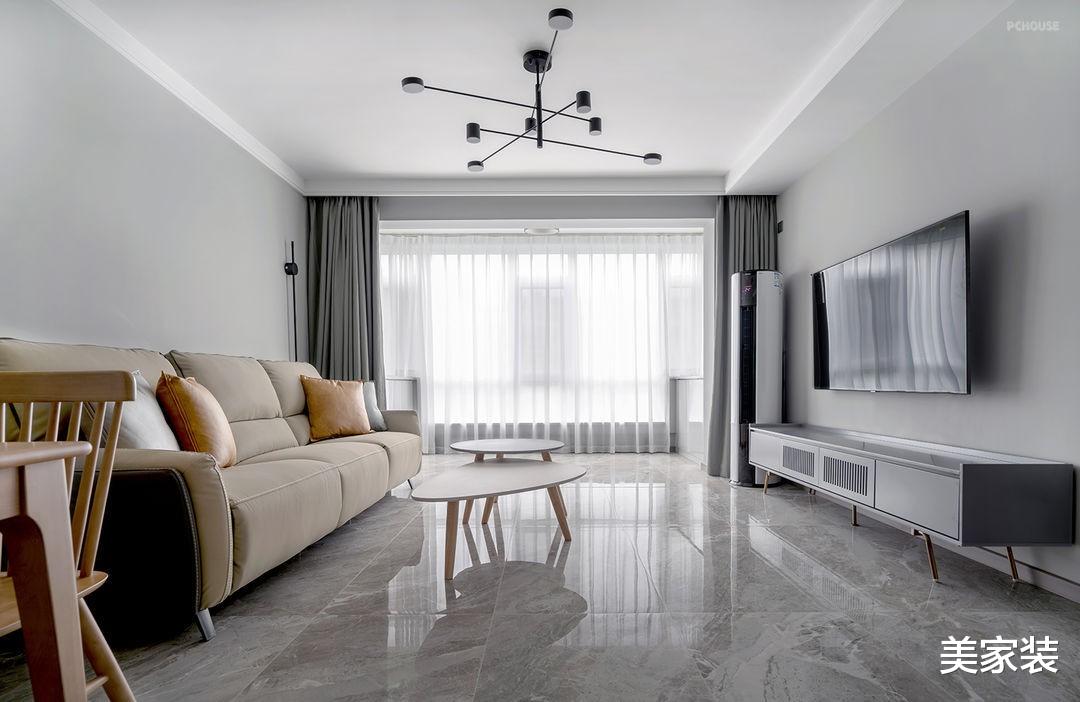 清爽的现代风格，构建自然的三居室，猫咪都爱得不想走