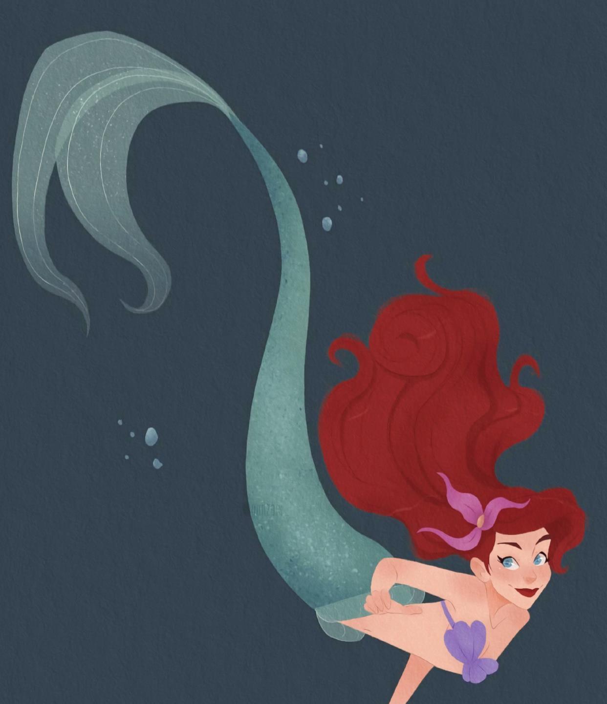 迪士尼公主|迪士尼公主的美人鱼造型，爱丽儿公主是原版，仙蒂公主颜值巅峰