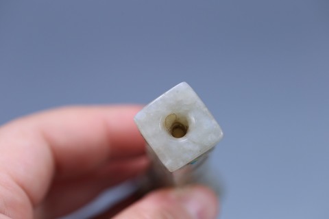 |汉代，和田玉错金银勒子