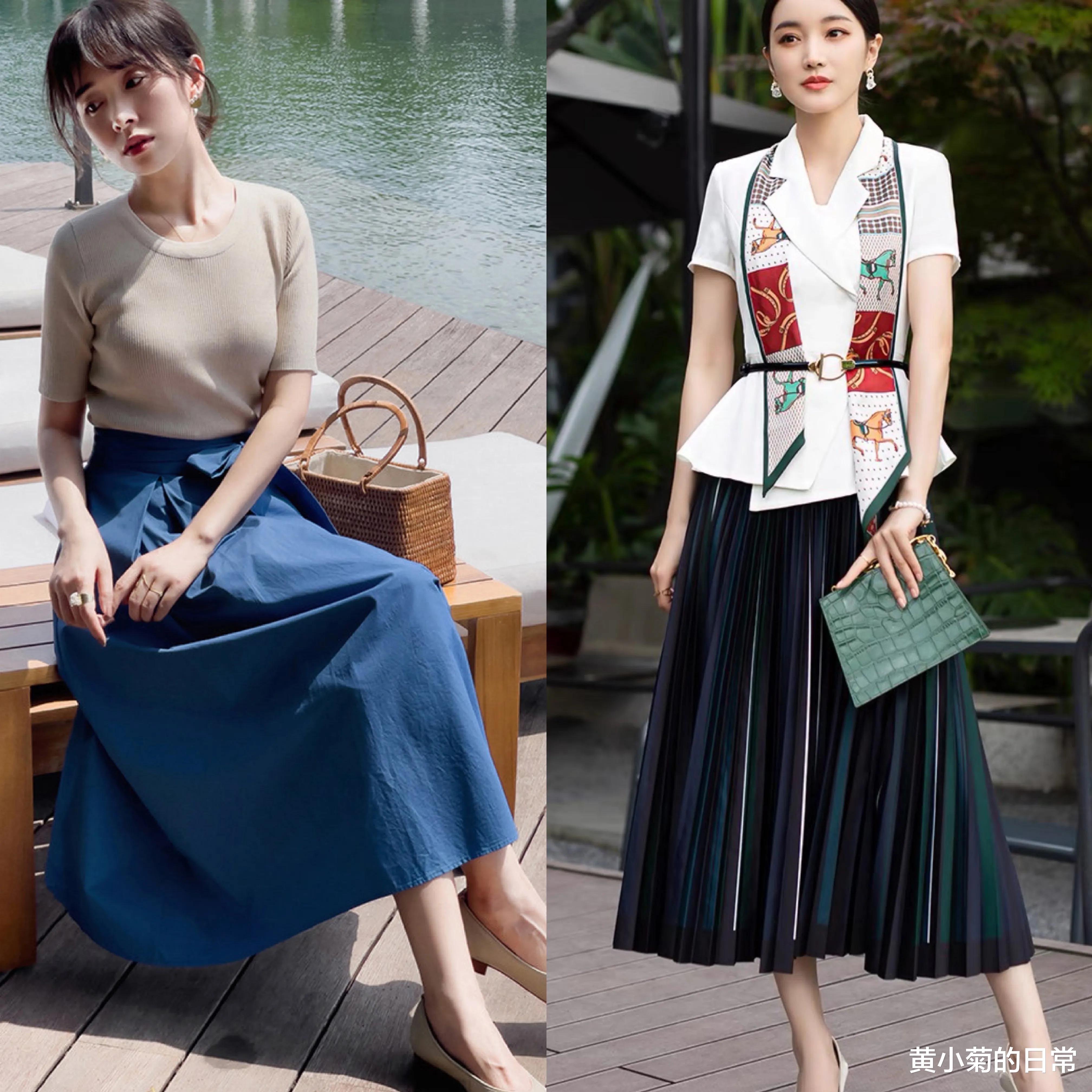 黄小菊的日常|三伏天热,教你“半裙+小衫”的正确穿法,40女人穿年轻像20