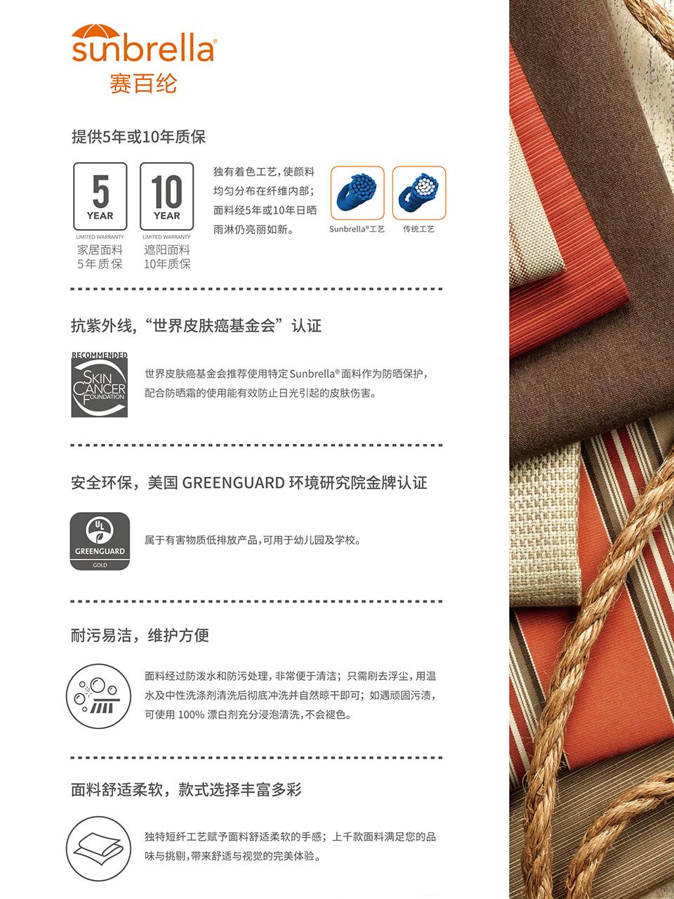 馨宁居休闲家具 传承工匠精神，馨宁居休闲家具携手Sunbrella面料坚守品质致力不褪色的传奇