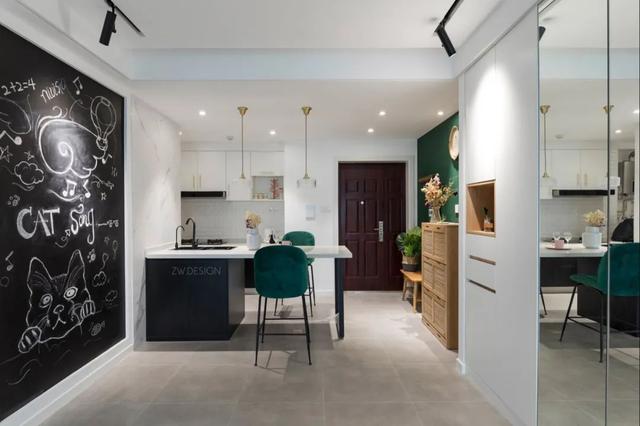 75㎡现代轻奢,精致的复古调,让小房子也清新脱俗