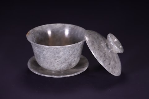 茶具|回流 和田玉青花籽料茶具一套