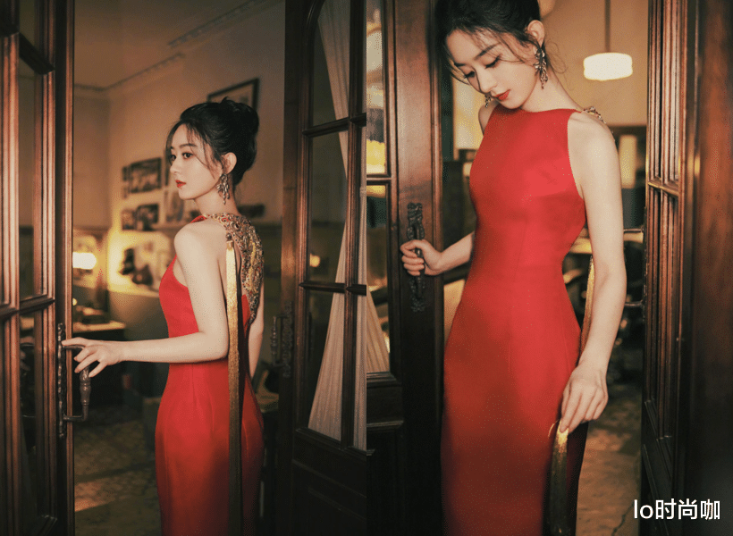 |真不敢相信赵丽颖34岁了，复古装配上“少女颜”，明明还是小姑娘