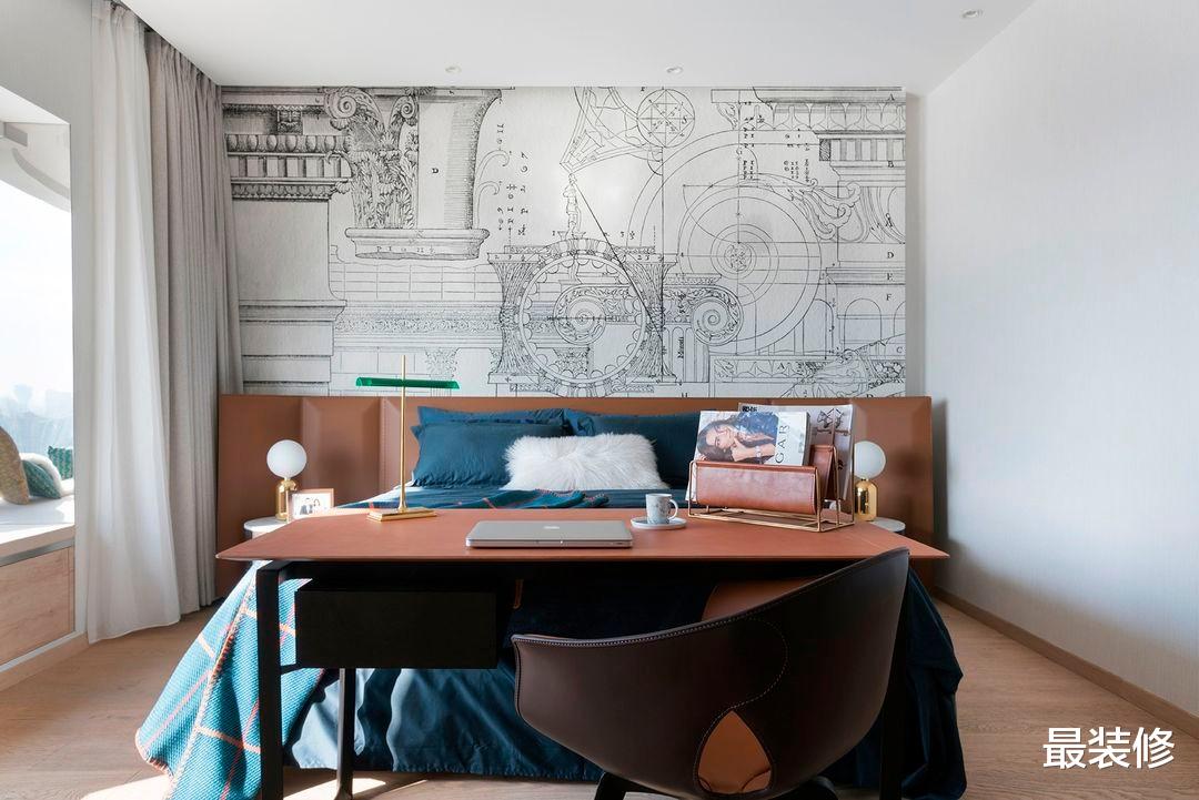 110平高层住宅,莫兰迪色为空间注入灵魂,这才是婚房该有的样子