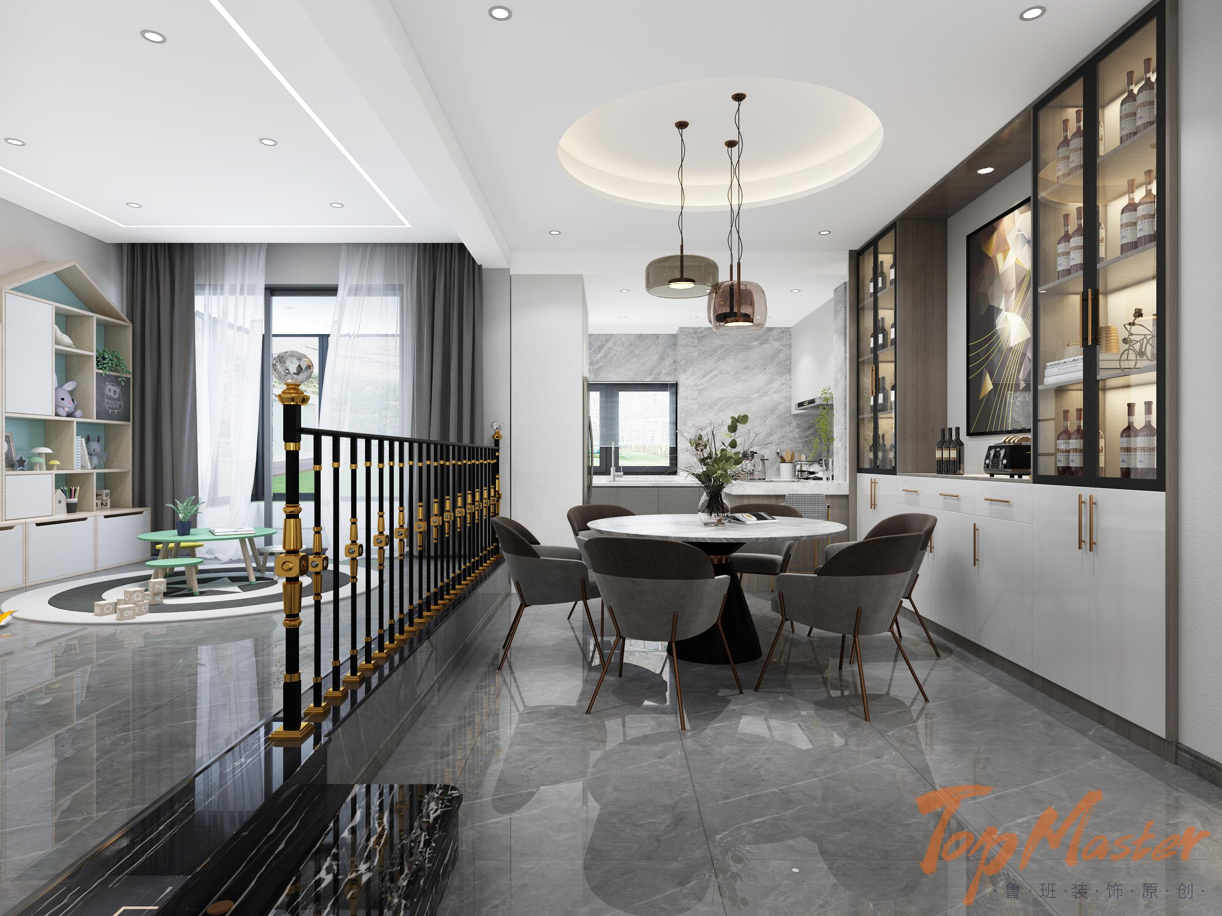 鲁班|【鲁班装饰】白龙潭昊园169㎡现代风格，简约而不简单