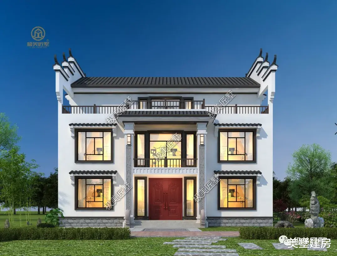 郑州|两层半徽式别墅，大气经典不过时，建在老家无人不夸！