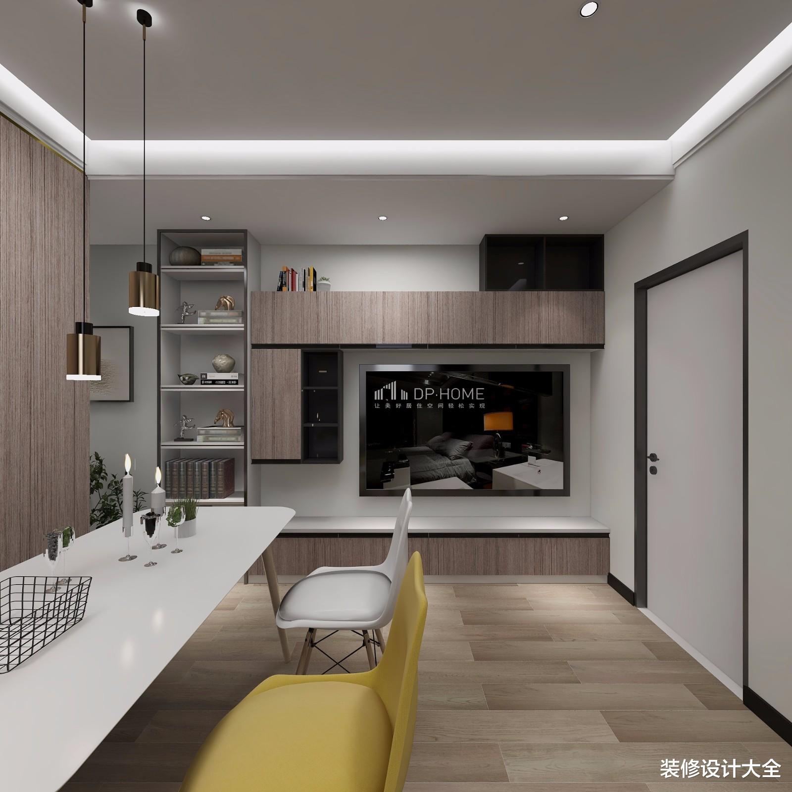 56㎡两房紧凑型设计,整个空间看起来非常精炼实用!