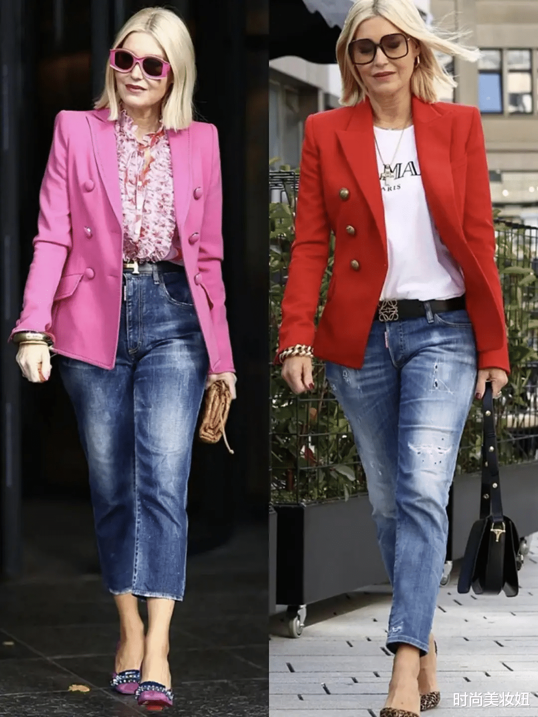 马丁靴|徐璐真的太会穿，黑色西装配马丁靴秀长腿，路人镜头下美翻