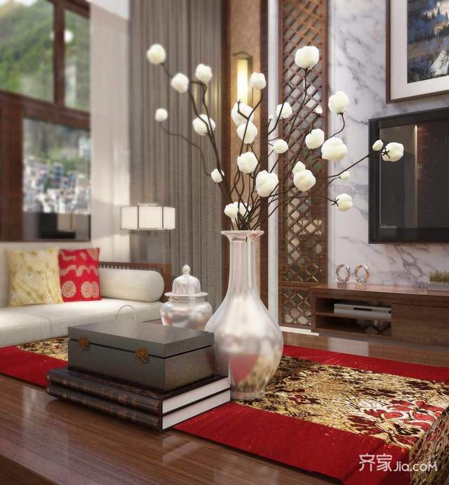 |92㎡新中式复式1楼，高级、大气