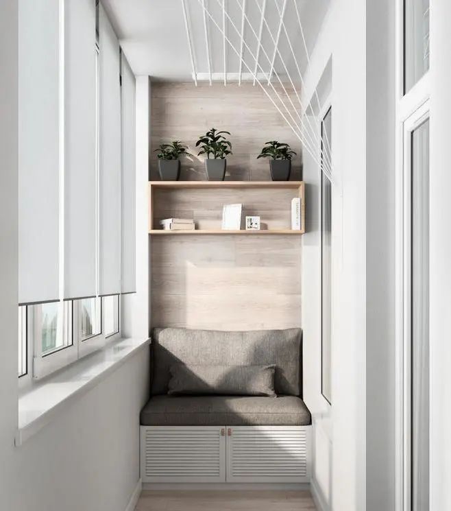 阳台是封闭式的,做个榻榻米,白白多出一间房,客厅还显大!