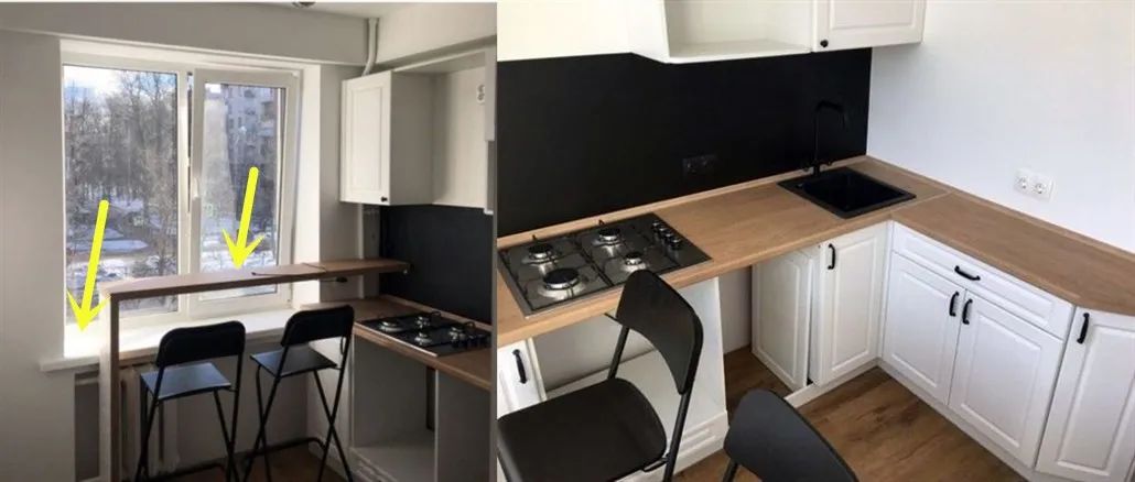 窗台边空着别浪费，延伸10cm宽做窗台桌，这些设计白白多个吧台区