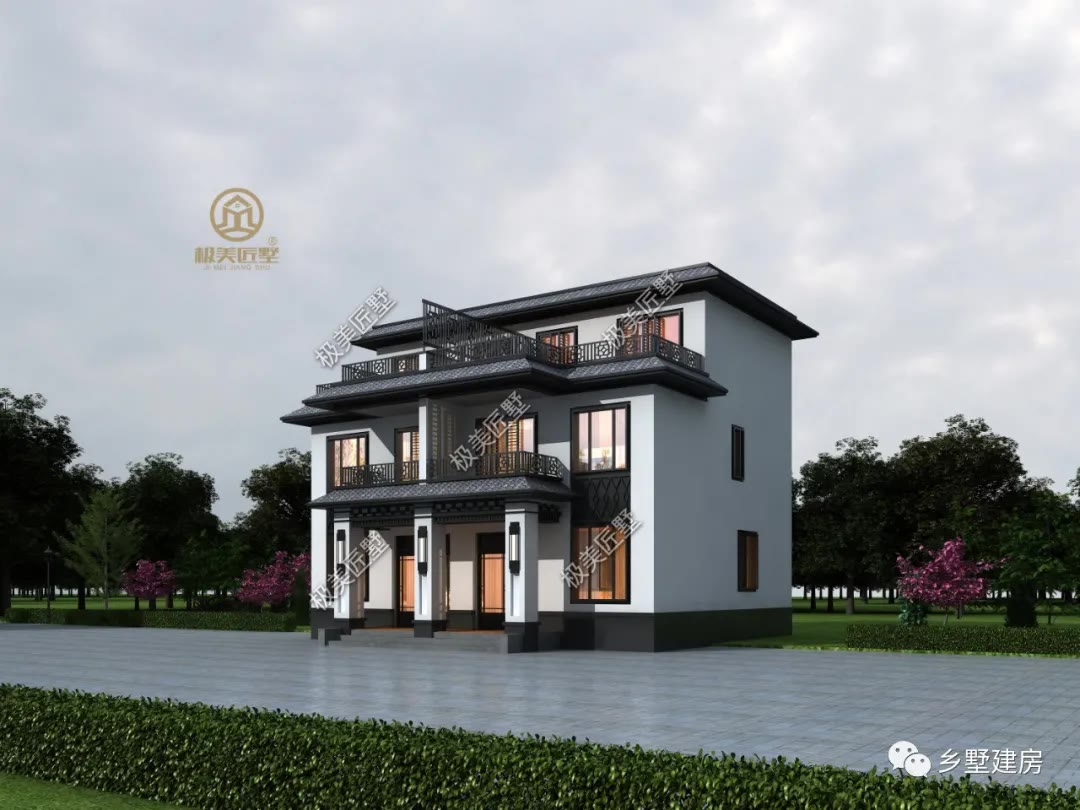 设计师|开间仅12米的兄弟双拼别墅，古色古香，喜欢可别错过