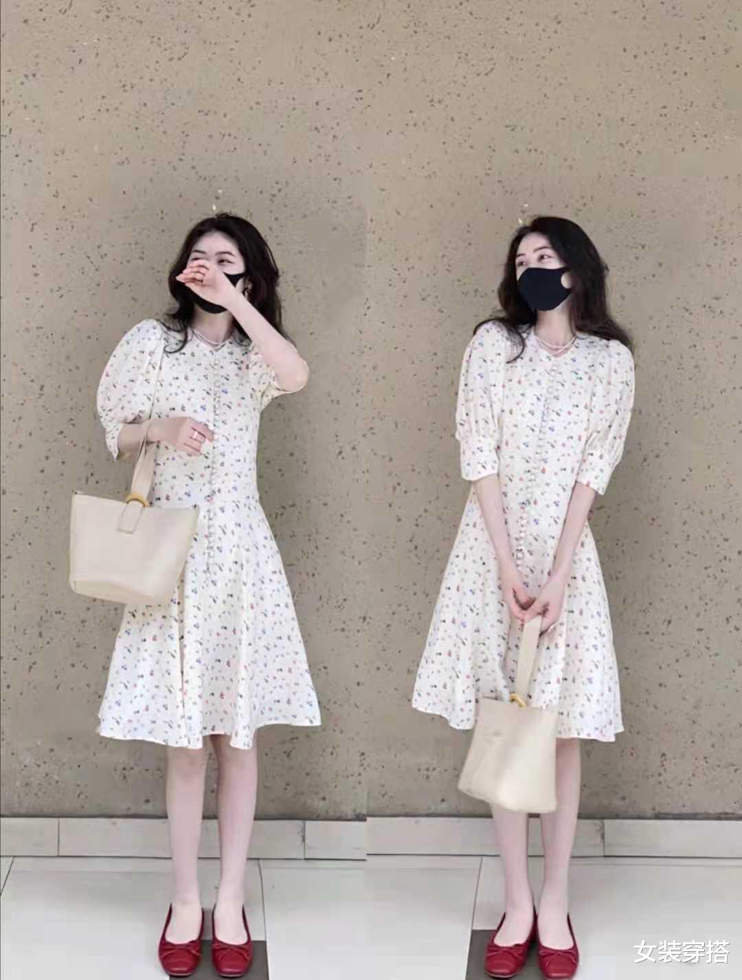 女装穿搭|法式连衣裙搭配什么鞋子好看
