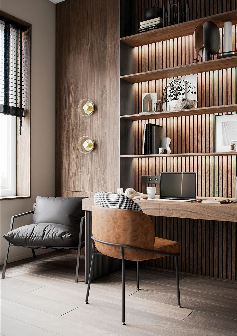 室内空间设计师:高级灰+胡桃木,不一样的视觉盛宴!
