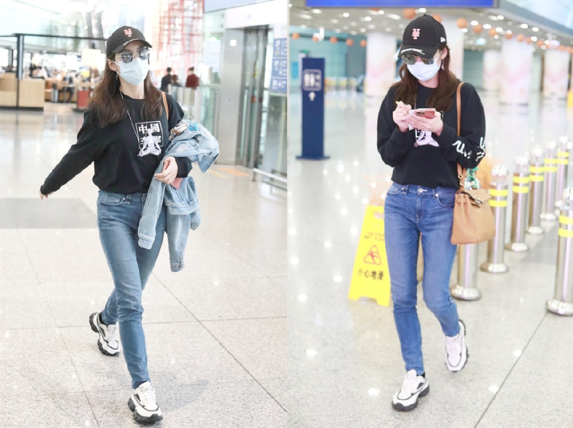 刘亦菲|真看不出吕一快40岁了,穿T恤配半裙好年轻,梳双马尾美回18岁