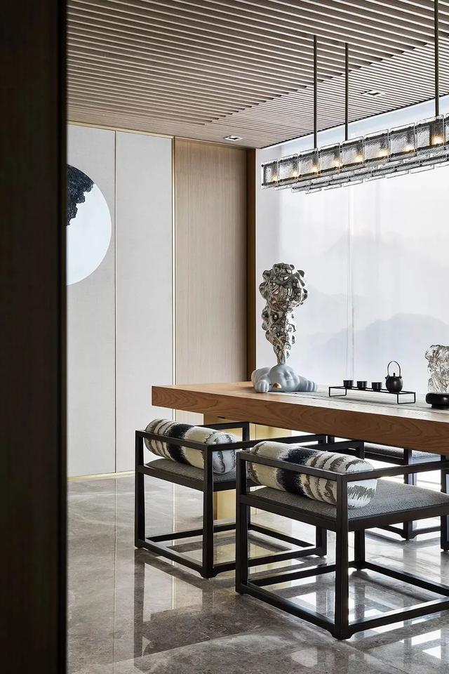 440㎡现代禅意风,家里有麻将室、桌球室,太羡慕了