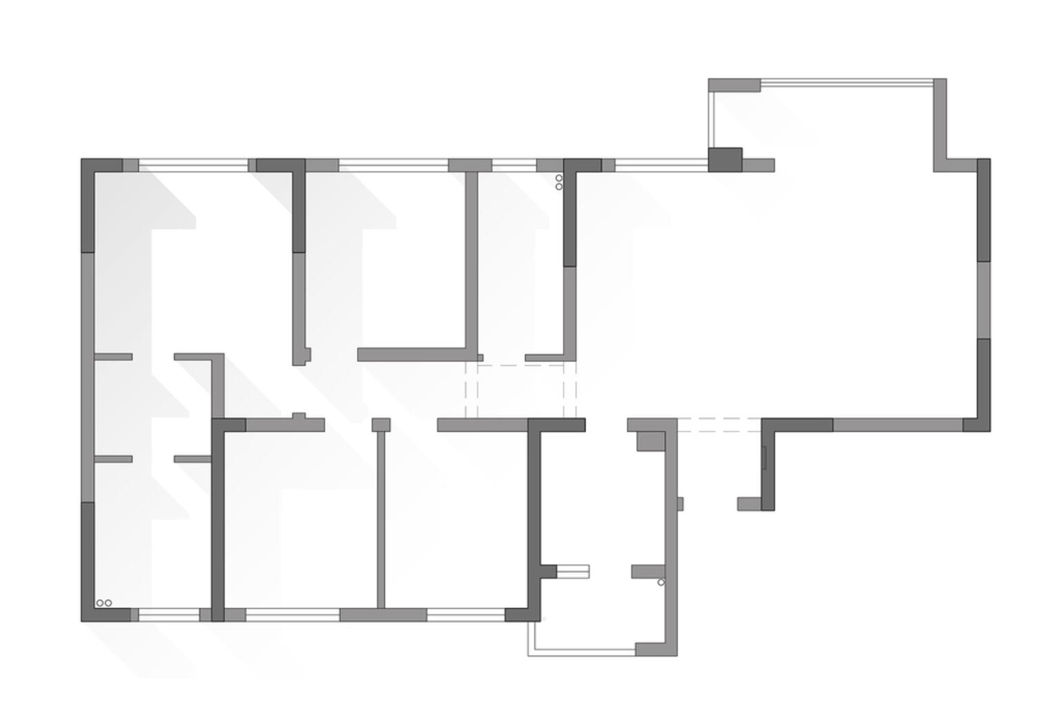 为追求极简，她舍弃门窗套，全屋色调高度统一，干净又大气