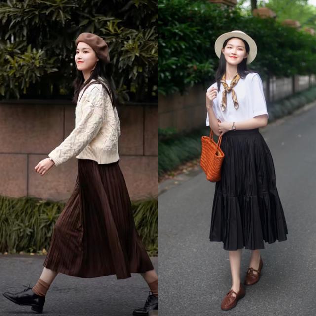 静静时尚达人|一年四季都要穿裙子！“半身裙”早秋这样穿，优雅温婉又可人