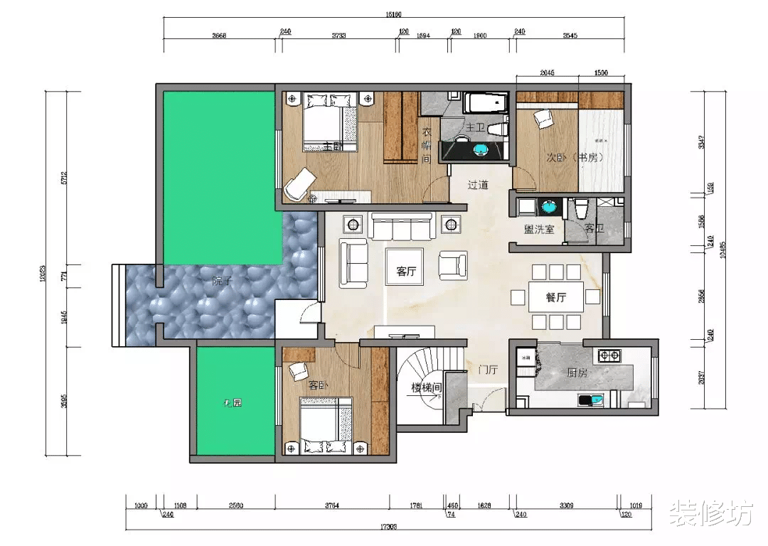 混搭风格的家，超乎业主的想象，满足年轻业主对新家的期待