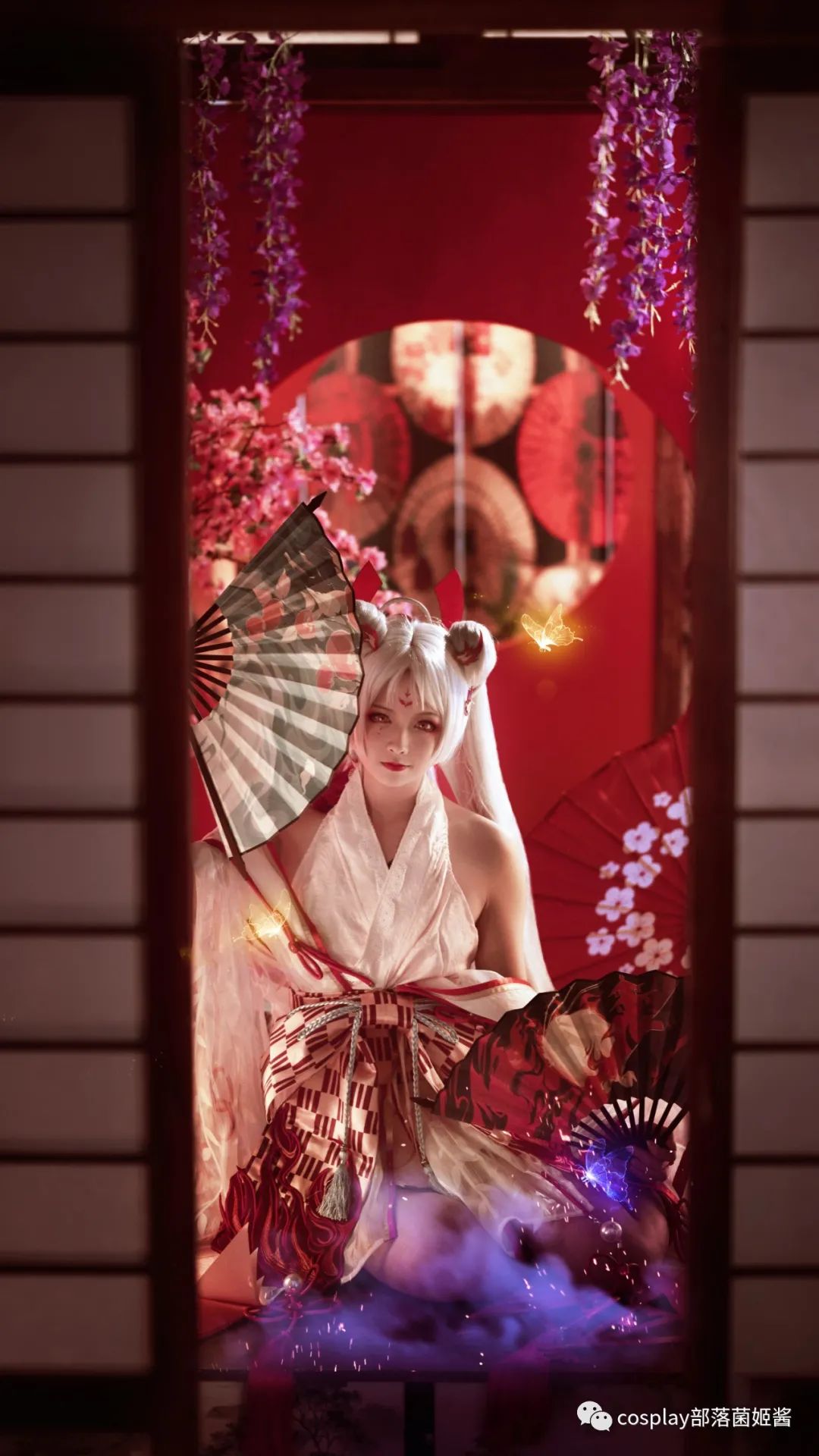 陰陽師|cos：陰陽師不知火cos正片@頭發，長腿好美