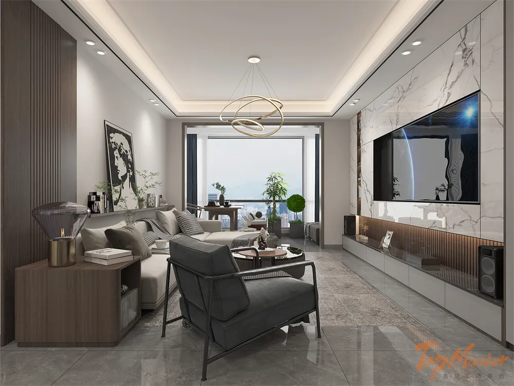 【鲁班装饰】吾悦首府120㎡现代轻奢，极致的优雅