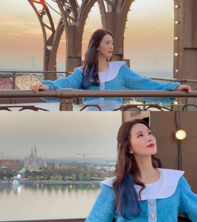 刘诗诗|刘诗诗迪士尼造型彻底封神!穿羊绒羔美成花魁,挑染发型太吸睛了