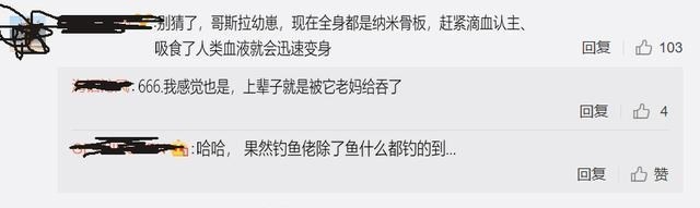|西沙钓鱼人钓起“异形生物”，只有骨骼没有肉，网友：幼年哥斯拉