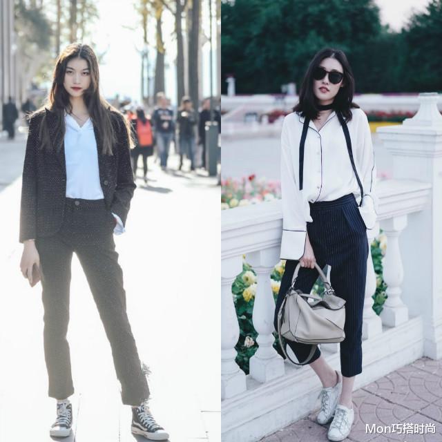 Mon巧搭时尚|90年代的职场穿搭：白衬衫+黑管裤，经典又得体，太经得起考究了