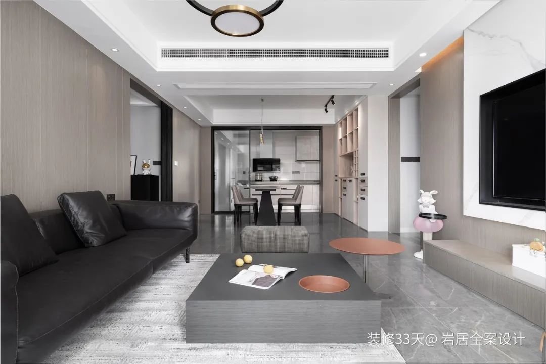 装修设计:132平实用又质感现代简约四室
