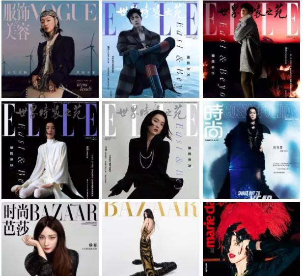 肖战|2022开年刊：杨幂豹纹妖艳，刘亦菲御姐范，肖战成万花丛中一点绿