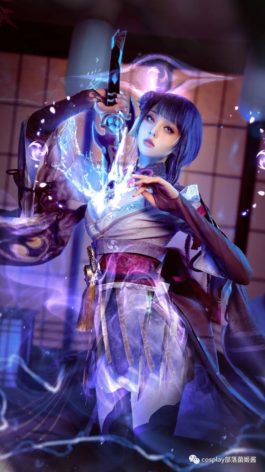 |cos：原神雷电将军cos正片@走路摇