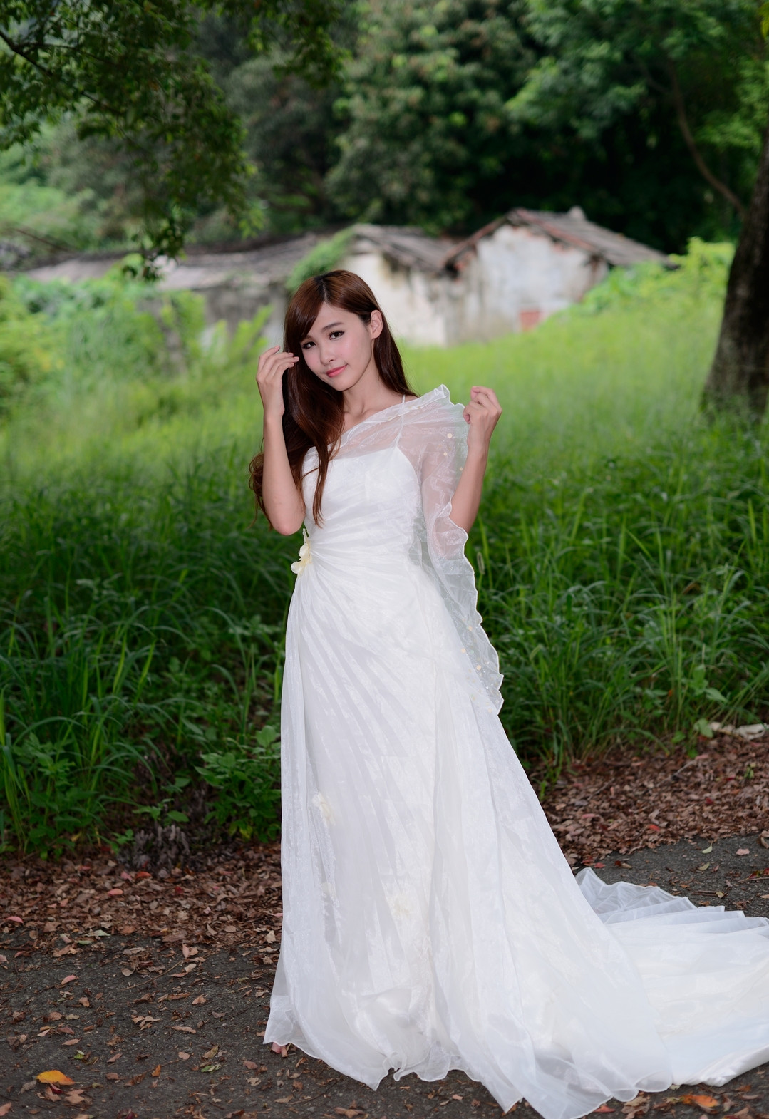 风起洛阳|美女穿白纱室外试镜-宛如仙女下凡