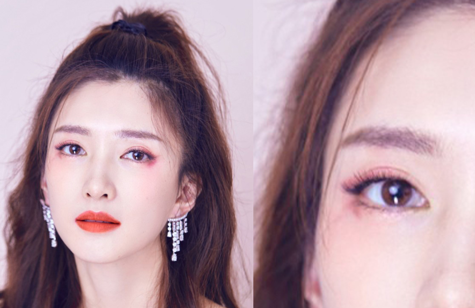 护肤品 江疏影这脸型妆容太有女人味了！Get修容技巧！让你减龄又气质.