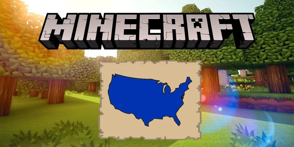 我的世界|玩家在《我的世界》模拟制作了所有冰山融化之后的美国版图