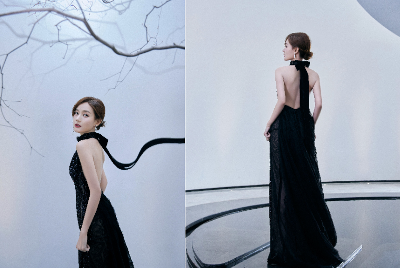 谢霆锋|30岁李一桐趴地秀身材！全身仅一根吊带支撑，大胆露出整个后背