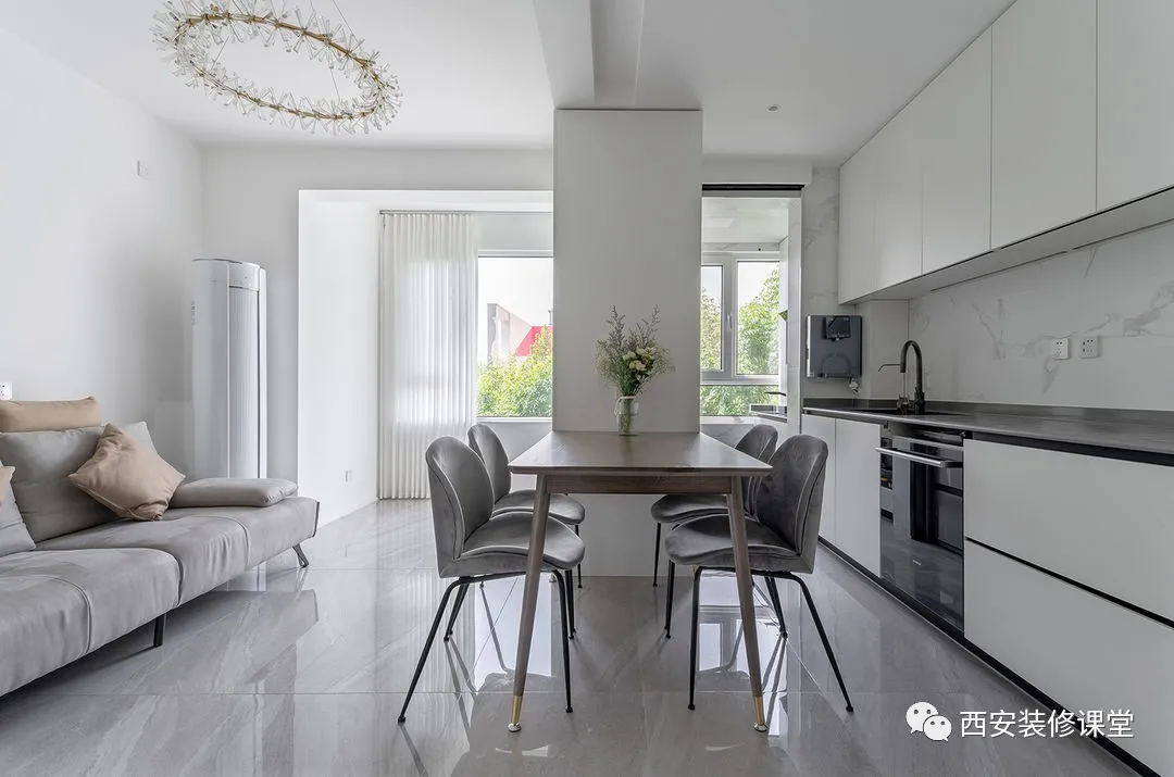 50㎡一室一厅,砸掉墙体实现餐厨客厅一体化