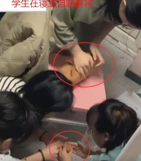 西安某大学因疫情封校，女大学生在宿舍自制麻将，原材料出人意料
