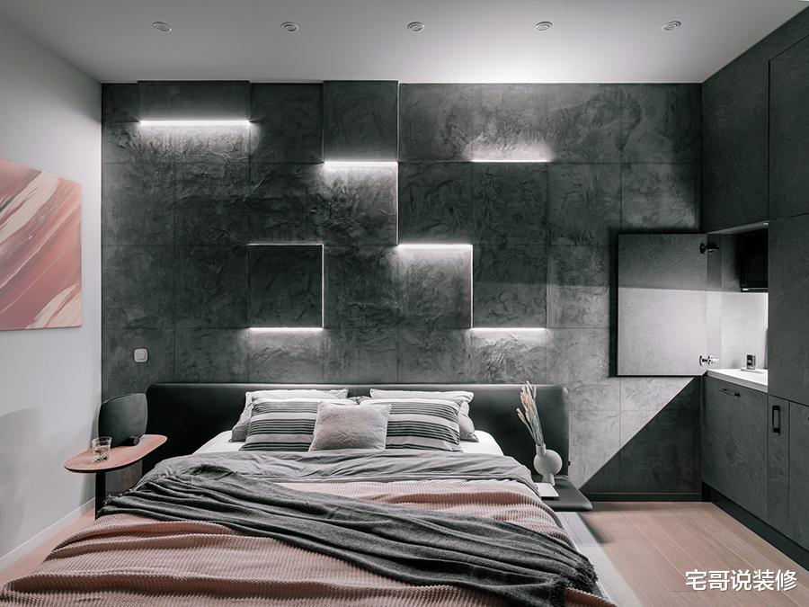 宅哥说装修|28岁IT小哥的30㎡公寓，舍弃客厅，反而越住越舒适，高级感十足