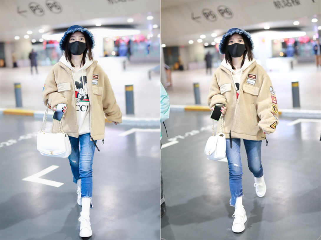 冯提莫|冯提莫是不冷吗？大冬天还要光腿，不过卫衣配短裙还挺好看的