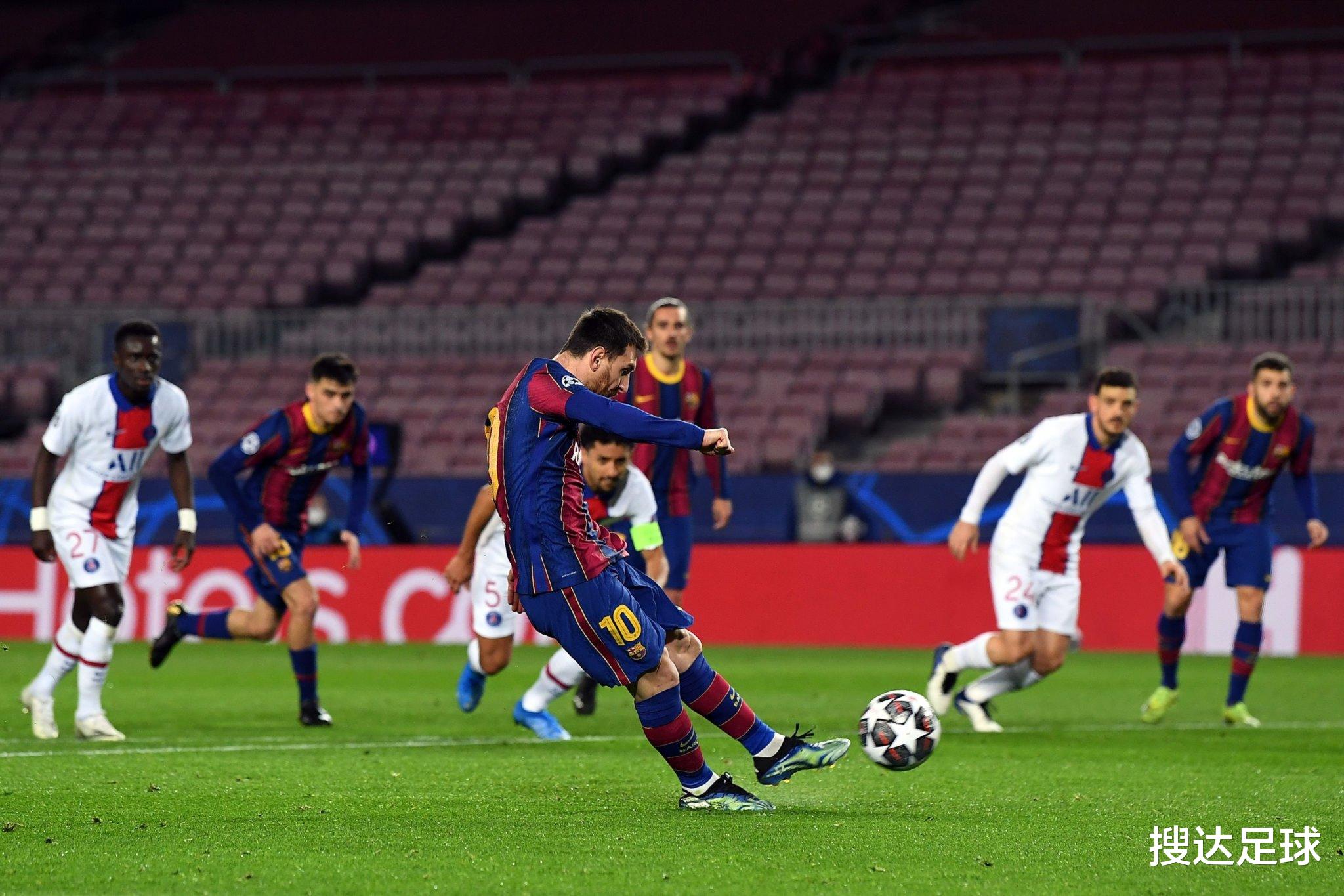 梅西|歐冠瘋狂5分鐘！梅西一粒點球創2大紀錄，1.8億巨星完美回擊