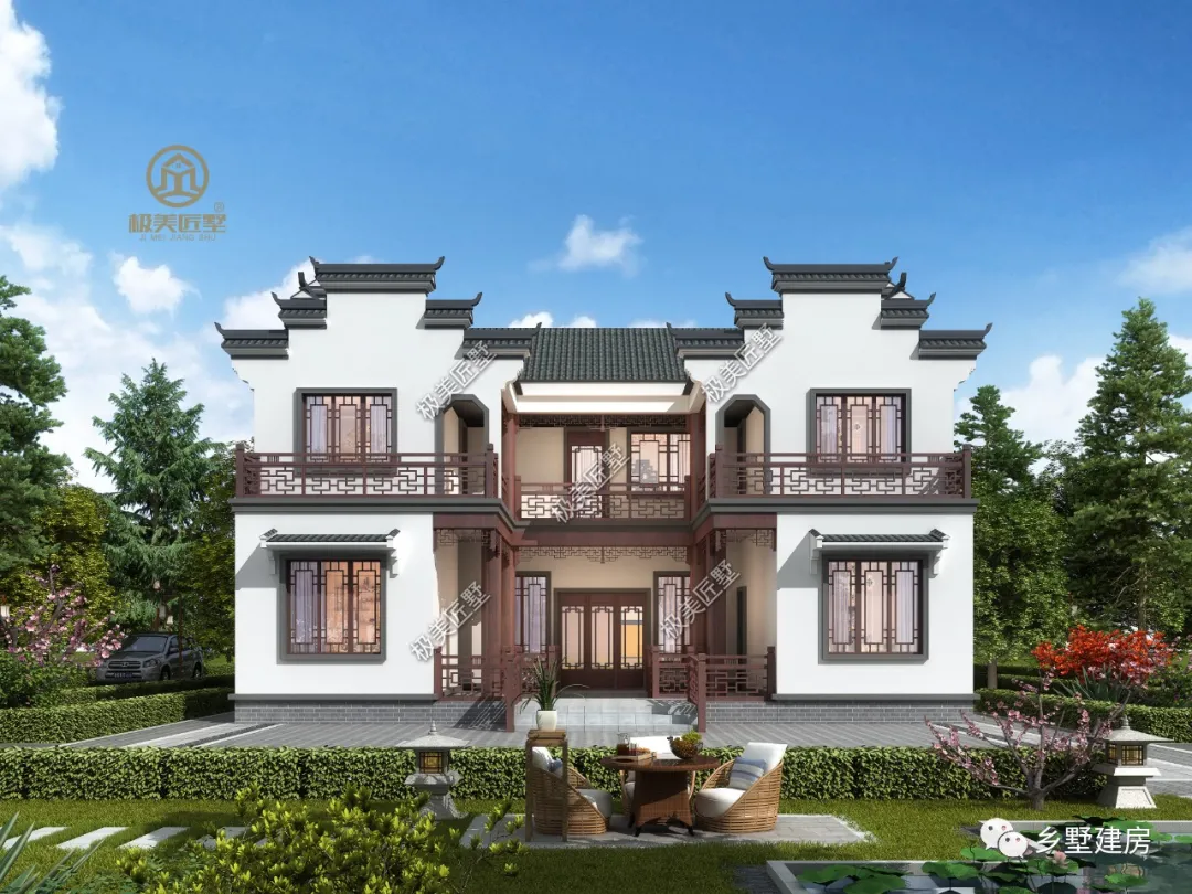 古色古香徽派别墅设计，造价经济，喜欢快快收藏