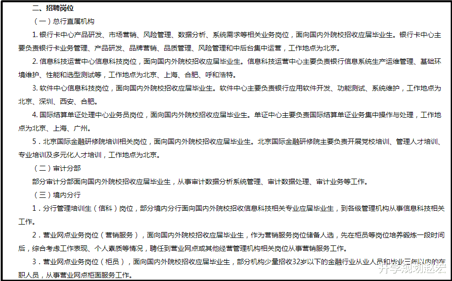 豆瓣|中国银行总行2021年录用309人，北京邮电大学50人，研究生267人