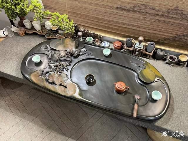 玉雕|好石头配好雕工，把2块顶级美石雕刻成茶盘，成品很多人都没见过