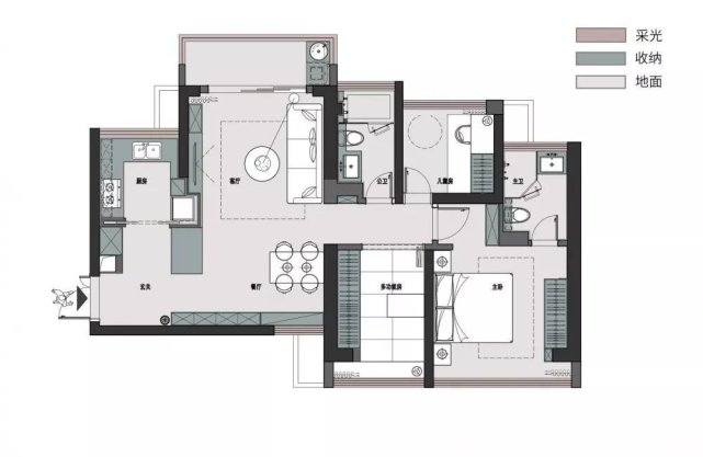 89平北欧风三居室家就是要温柔,时常给人精神慰藉