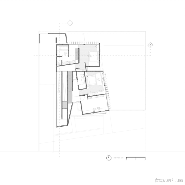 |私密内向型的私人住宅：一条长长的坡道代替常见的楼梯