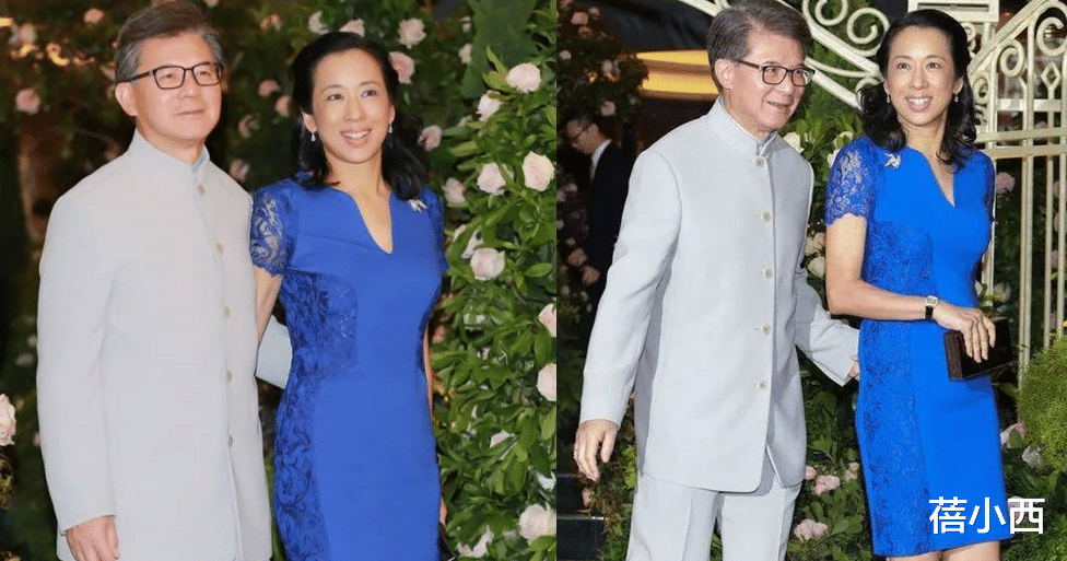 蓓小西|朱玲玲被富商老公宠上天,50后还有匀称身材,穿蓝色连衣裙太美了