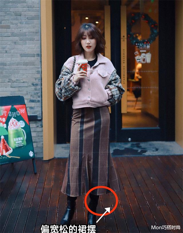 Mon巧搭时尚 既要温度也要风度,秋天就该这么穿:“半身裙+裸靴”,洋气显瘦