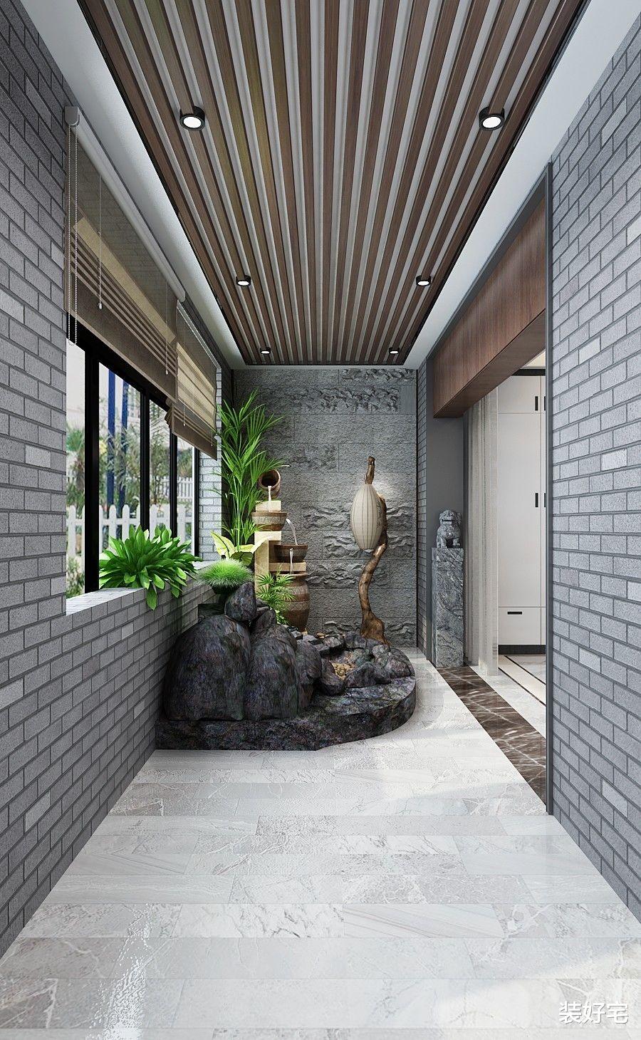 |160平中式风设计，阳台打造这样一处景观，每天都愿意早点回家