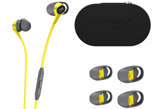 游戏耳机|极度未知HyperX Cloud Earbuds云雀入耳式游戏耳机活力黄手游耳机